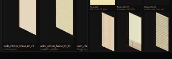 Comparación de paredes crema y amarillo pálido